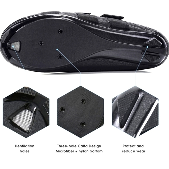 Wokkor Cycling Shoes Black Size Men's 11 - Picture 3 of 9